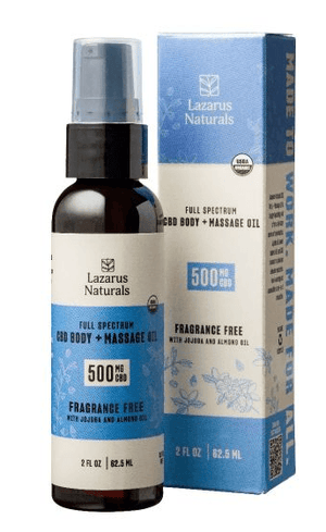 Lazerus Naturals Fragrance Free CBD Body and Massage Oil - INNO Medicinals