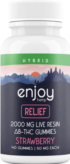 Enjoy Hemp 2000mg Delta 8 Live Resin THC Gummies (Relief) - Strawberry (Hybrid) - INNO Medicinals