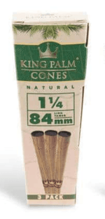 King Palm Natural 3pk Pre-Rolled Palm Cones 84mm